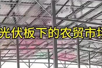 光伏板下的农贸市场