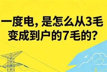 一度电是怎么从3毛变成到户的7毛的？